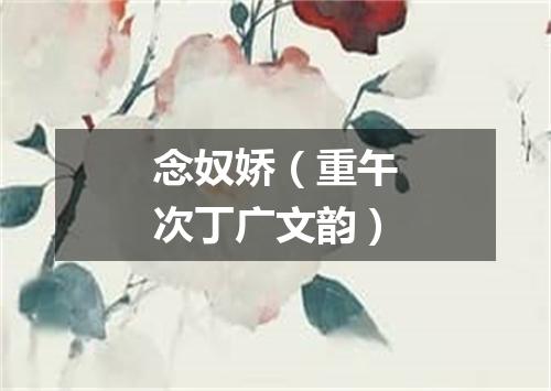 念奴娇（重午次丁广文韵）