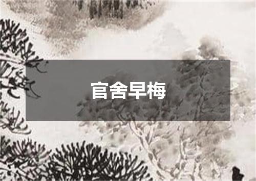 官舍早梅