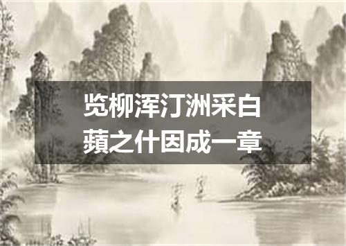 览柳浑汀洲采白蘋之什因成一章