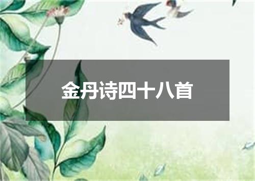 金丹诗四十八首