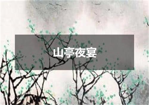 山亭夜宴