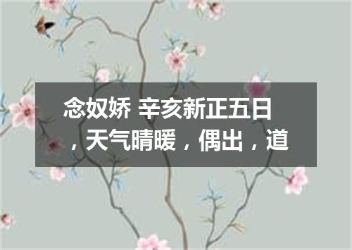 念奴娇 辛亥新正五日，天气晴暖，偶出，道