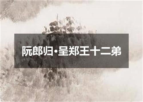 阮郎归·呈郑王十二弟