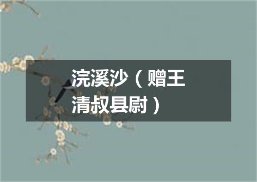 浣溪沙（赠王清叔县尉）