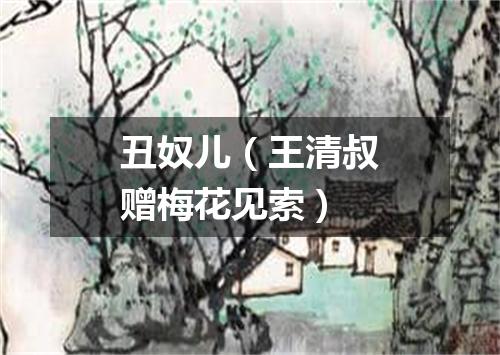 丑奴儿（王清叔赠梅花见索）