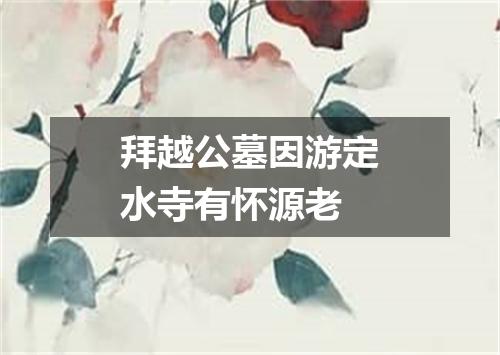 拜越公墓因游定水寺有怀源老