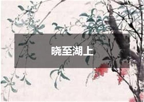 晓至湖上