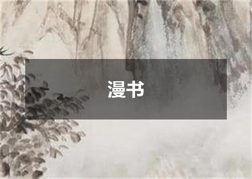 漫书