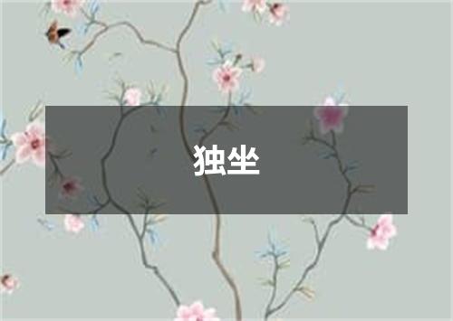 独坐