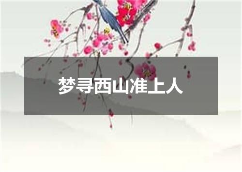梦寻西山准上人