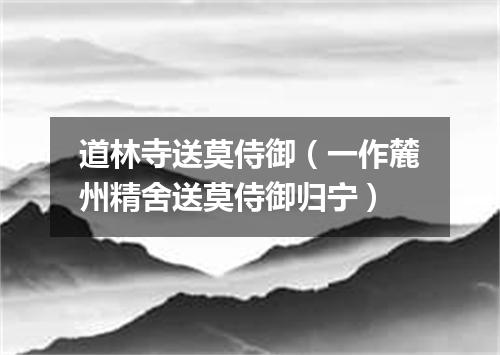 道林寺送莫侍御（一作麓州精舍送莫侍御归宁）