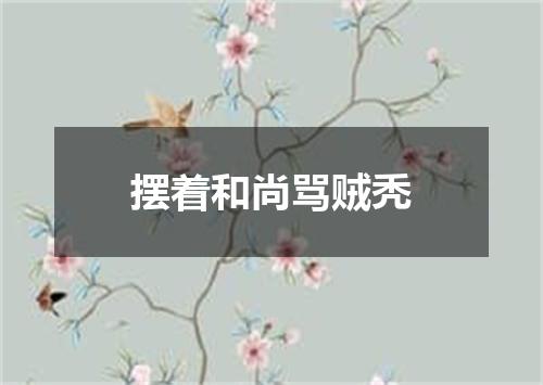 摆着和尚骂贼秃