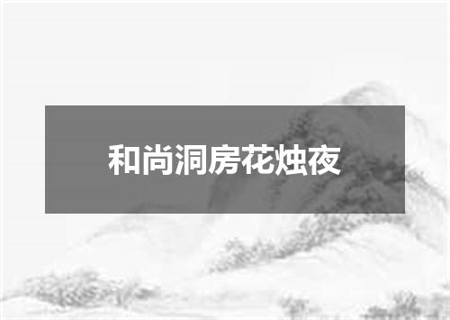 和尚洞房花烛夜