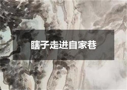瞎子走进自家巷