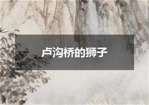 卢沟桥的狮子