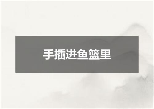 手插进鱼篮里