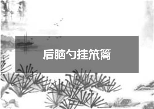 后脑勺挂笊篱