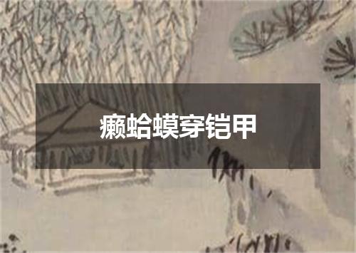 癞蛤蟆穿铠甲