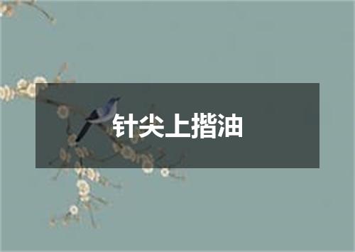 针尖上揩油