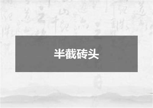 半截砖头