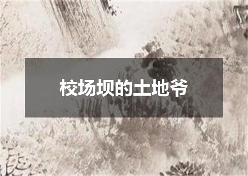 校场坝的土地爷