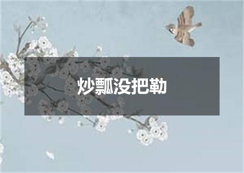 炒瓢没把勒
