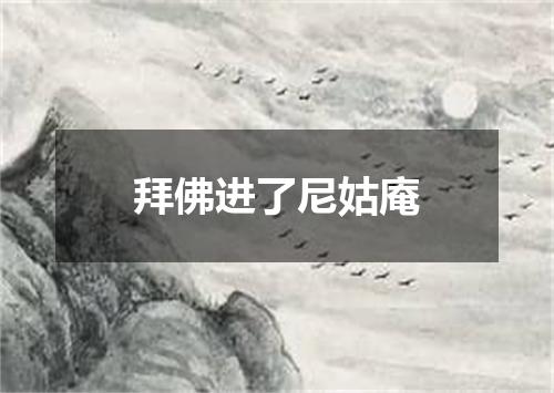 拜佛进了尼姑庵