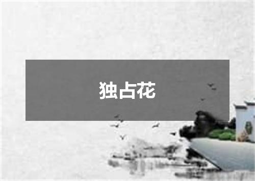 独占花