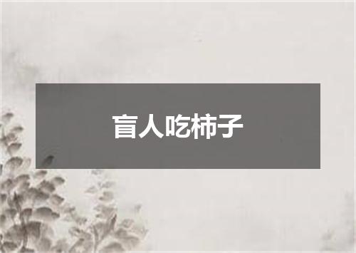 盲人吃柿子