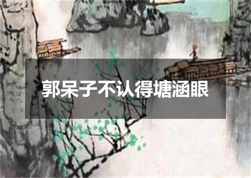 郭呆子不认得塘涵眼