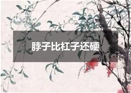 脖子比杠子还硬