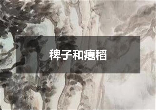 稗子和瘪稻