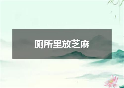 厕所里放芝麻