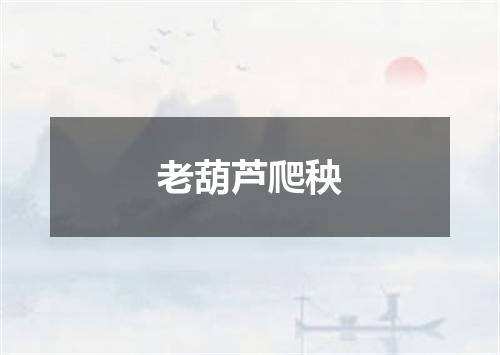 老葫芦爬秧