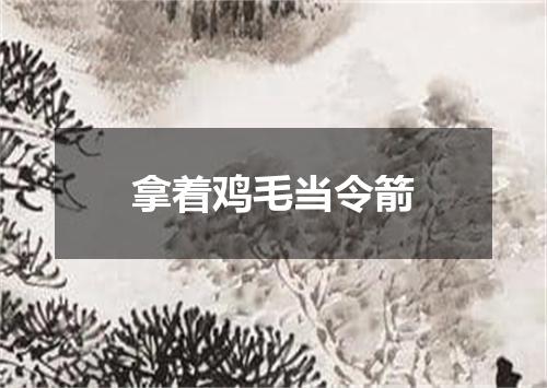 拿着鸡毛当令箭