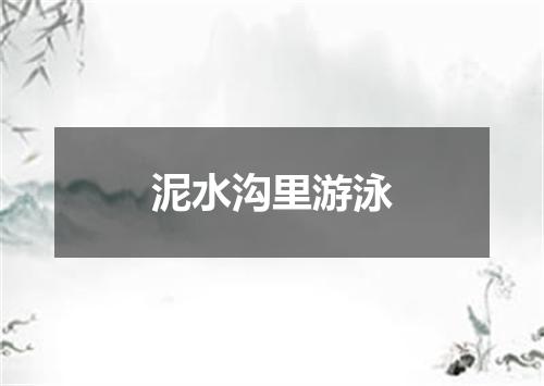 泥水沟里游泳