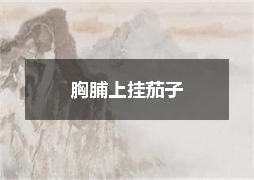 胸脯上挂茄子