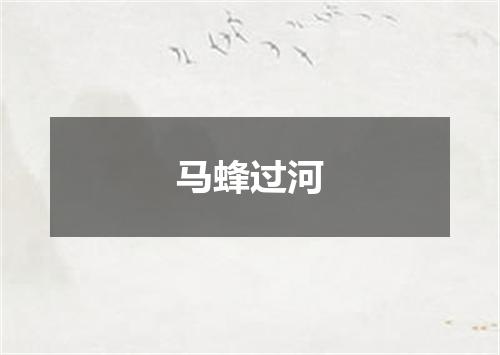 马蜂过河