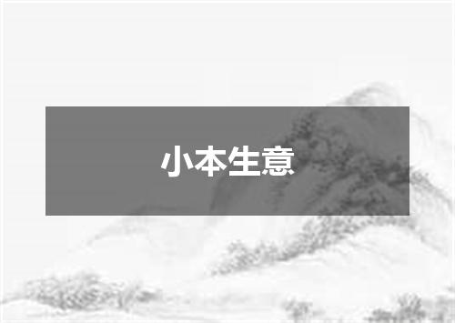 小本生意