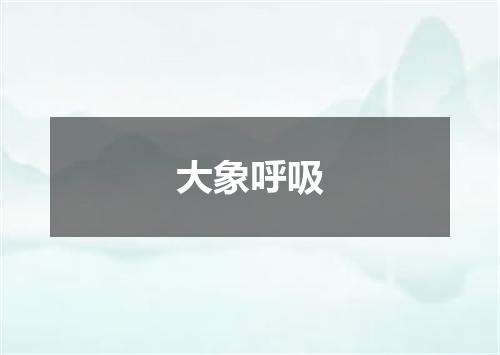 大象呼吸