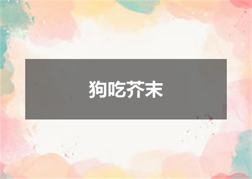 狗吃芥末