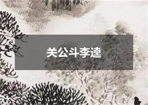 关公斗李逵